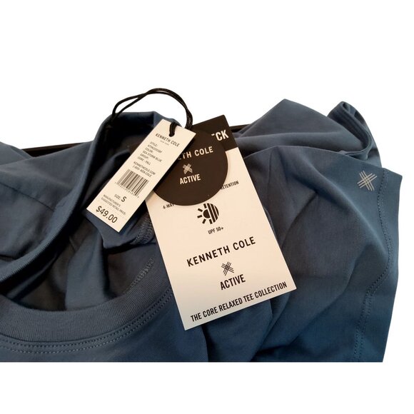 Kenneth Cole Mens Core Relaxed Fit  Tee With UPF 50+ Protection Size S Blue - Picture 4 of 4